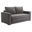 ZUO Jide Fabric-Wrapped Wood Frame Sleeper Sofa in Gray
