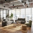ZUO Jide Fabric-Wrapped Wood Frame Sleeper Sofa in Gray