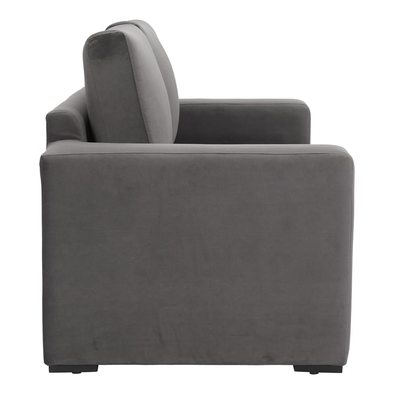 ZUO Jide Fabric-Wrapped Wood Frame Sleeper Sofa in Gray