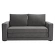 ZUO Jide Fabric-Wrapped Wood Frame Sleeper Sofa in Gray