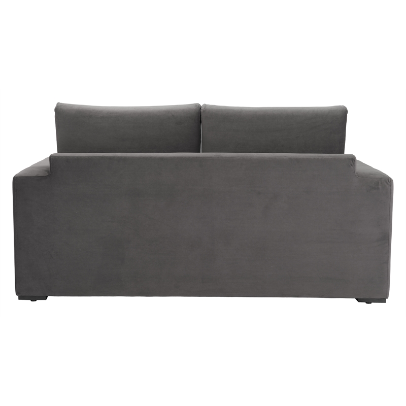 ZUO Jide Fabric-Wrapped Wood Frame Sleeper Sofa in Gray