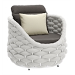 ZUO Coral Reef Durable Aluminum Frame and Fabric Accent Chair in Gray