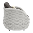 ZUO Coral Reef Durable Aluminum Frame and Fabric Accent Chair in Gray