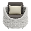 ZUO Coral Reef Durable Aluminum Frame and Fabric Accent Chair in Gray