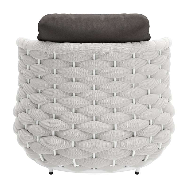 ZUO Coral Reef Durable Aluminum Frame and Fabric Accent Chair in Gray