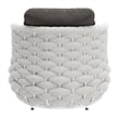 ZUO Coral Reef Durable Aluminum Frame and Fabric Accent Chair in Gray