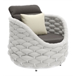 ZUO Coral Reef Durable Aluminum Frame and Fabric Accent Chair in Gray