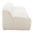 ZUO Osterbro Plush Cord-Style Fabric Upholstered Sofa in Cream