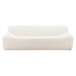 ZUO Osterbro Plush Cord-Style Fabric Upholstered Sofa in Cream