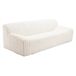 ZUO Osterbro Plush Cord-Style Fabric Upholstered Sofa in Cream