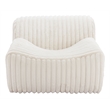 ZUO Osterbro Plush Cord-Style Fabric  Upholstered Accent Chair in Cream