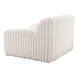 ZUO Osterbro Plush Cord-Style Fabric  Upholstered Accent Chair in Cream
