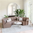 ZUO Garbi Velvet Upholstered Modular Sectional in Beige