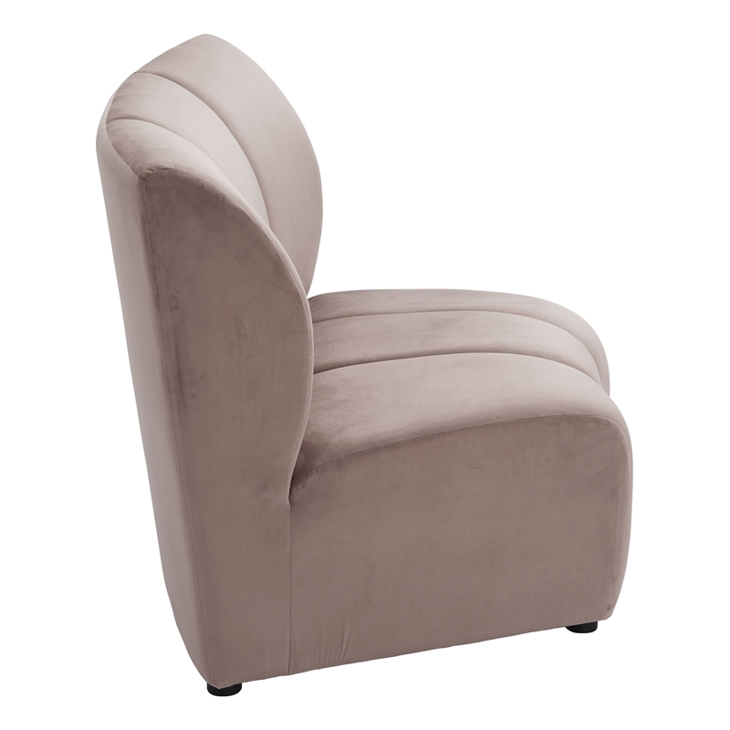 ZUO Garbi Velvet Upholstered Modular Sectional in Beige