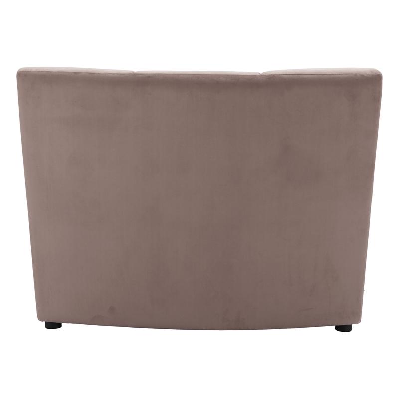 ZUO Garbi Velvet Upholstered Modular Sectional in Beige