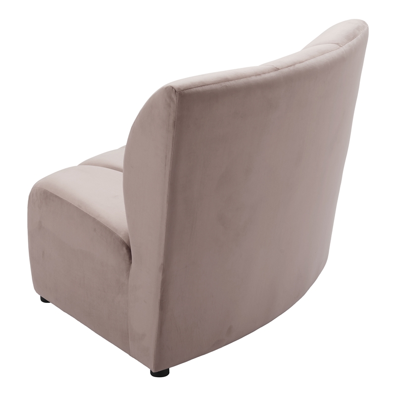 ZUO Garbi Velvet Upholstered Modular Sectional in Beige