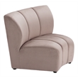 ZUO Garbi Velvet Upholstered Modular Sectional in Beige