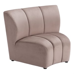 ZUO Garbi Velvet Upholstered Modular Sectional in Beige