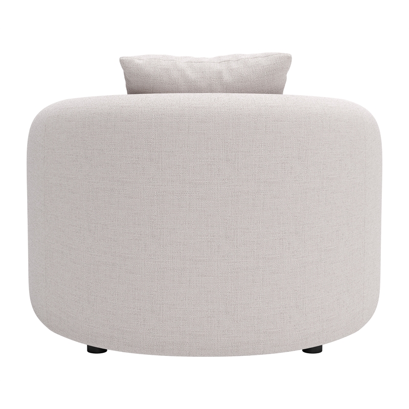 ZUO Sunny Isles Powder Coated Aluminum Frame Accent Chair in Beige