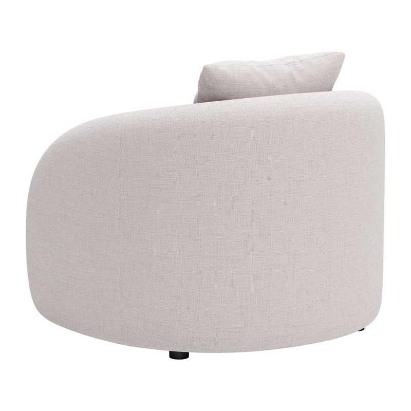 ZUO Sunny Isles Powder Coated Aluminum Frame Accent Chair in Beige
