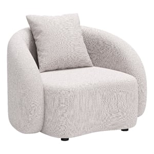 ZUO Sunny Isles Powder Coated Aluminum Frame Accent Chair in Beige