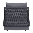 ZUO Mekan Powder Coated Aluminum Frame Accent Chair in Gray