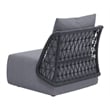 ZUO Mekan Powder Coated Aluminum Frame Accent Chair in Gray