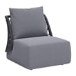 ZUO Mekan Powder Coated Aluminum Frame Accent Chair in Gray