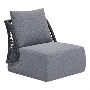 ZUO Mekan Powder Coated Aluminum Frame Accent Chair in Gray