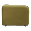 ZUO Biak Velvet Upholstered Corner Chair in Green