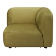 ZUO Biak Velvet Upholstered Corner Chair in Green