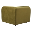 ZUO Biak Velvet Upholstered Corner Chair in Green