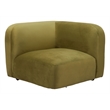 ZUO Biak Velvet Upholstered Corner Chair in Green