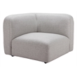 ZUO Biak Poly Linen Fabric Upholstered Corner Chair in Gray
