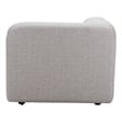 ZUO Biak Poly Linen Fabric Upholstered Corner Chair in Gray
