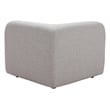 ZUO Biak Poly Linen Fabric Upholstered Corner Chair in Gray