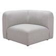 ZUO Biak Poly Linen Fabric Upholstered Corner Chair in Gray