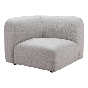 ZUO Biak Poly Linen Fabric Upholstered Corner Chair in Gray