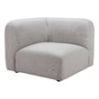 ZUO Biak Poly Linen Fabric Upholstered Corner Chair in Gray