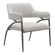 ZUO Vesterboro Boucle Style Fabric Upholstered Accent Chair in Gray