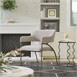 ZUO Vesterboro Boucle Style Fabric Upholstered Accent Chair in Gray
