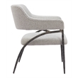 ZUO Vesterboro Boucle Style Fabric Upholstered Accent Chair in Gray