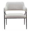 ZUO Vesterboro Boucle Style Fabric Upholstered Accent Chair in Gray