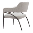 ZUO Vesterboro Boucle Style Fabric Upholstered Accent Chair in Gray