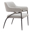 ZUO Vesterboro Boucle Style Fabric Upholstered Accent Chair in Gray