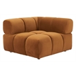 ZUO Rist Velvet Upholstered Corner Chair in Brown
