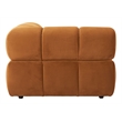 ZUO Rist Velvet Upholstered Corner Chair in Brown