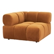 ZUO Rist Velvet Upholstered Corner Chair in Brown
