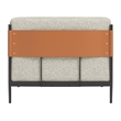 ZUO Stirbe Fabric Upholstered Armchair with Powder Coated Steel Legs in Gray