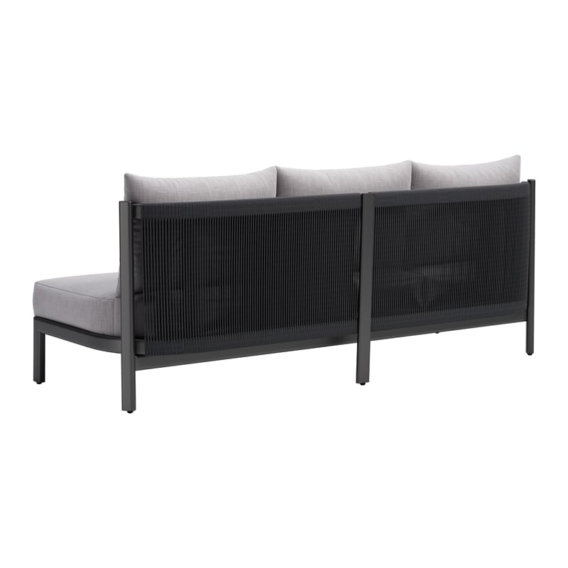 ZUO Horizon Powder Coated Aluminum Frame Sofa in Gray